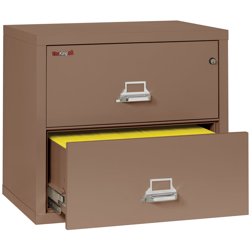 Fireproof 2 - Drawer File Cabinet, Key Lock, Tan
