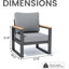 Fauteuils d'extérieur en aluminium pour patio-843700088