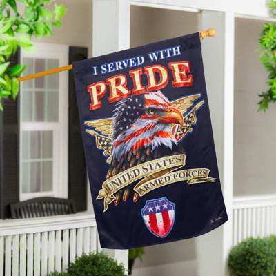 Drapeau de maison «I Served With Pride Suede»