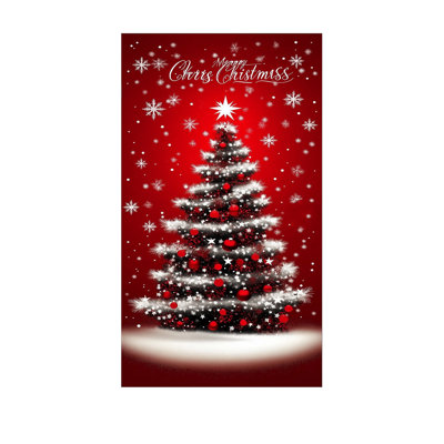 Kbndieu Christmas Door Set Door Width Door Curtain Holiday Party Decoration Christmas Tree Door Hanging Door Cover Decoration