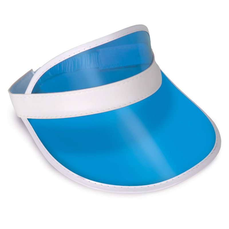 Visière de revendeur en plastique transparent, Bleu