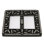 Edgar Berebi Switch Cover Double Gfi Switch Cover Decorated With Light Colorado Topaz & Smoked Topaz Swarovski Crystals In Museum Plate