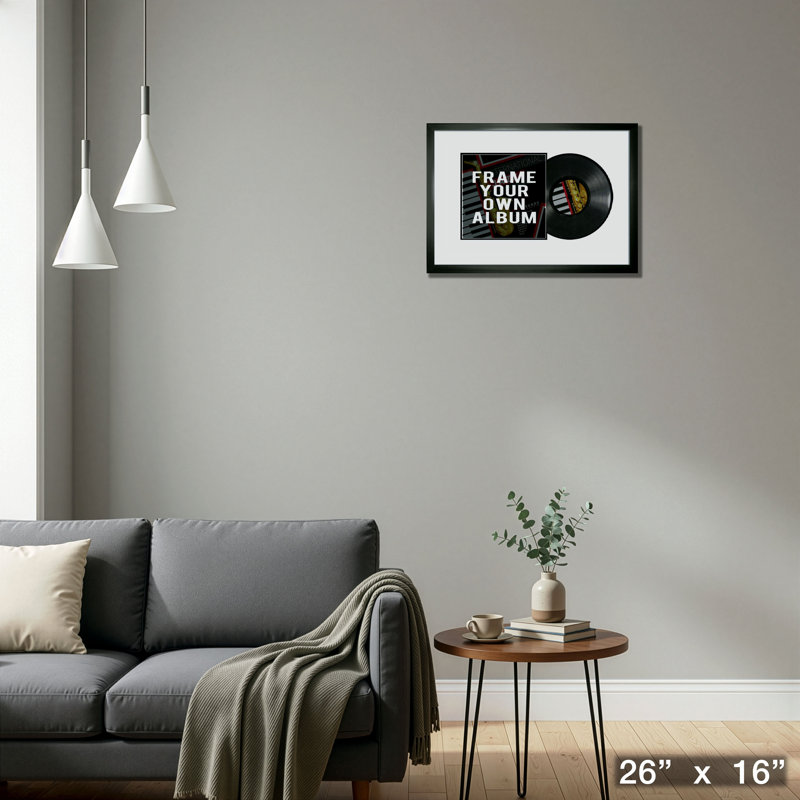 Cadre pour album vinyle sur fond blanc, Blanc