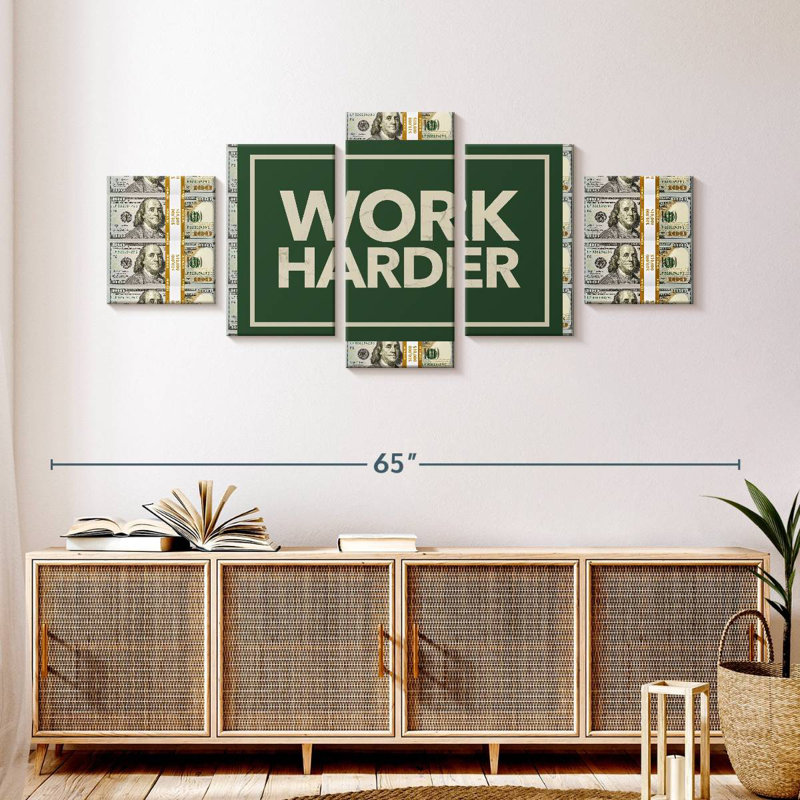 Work Harder, 24" H x 55" W