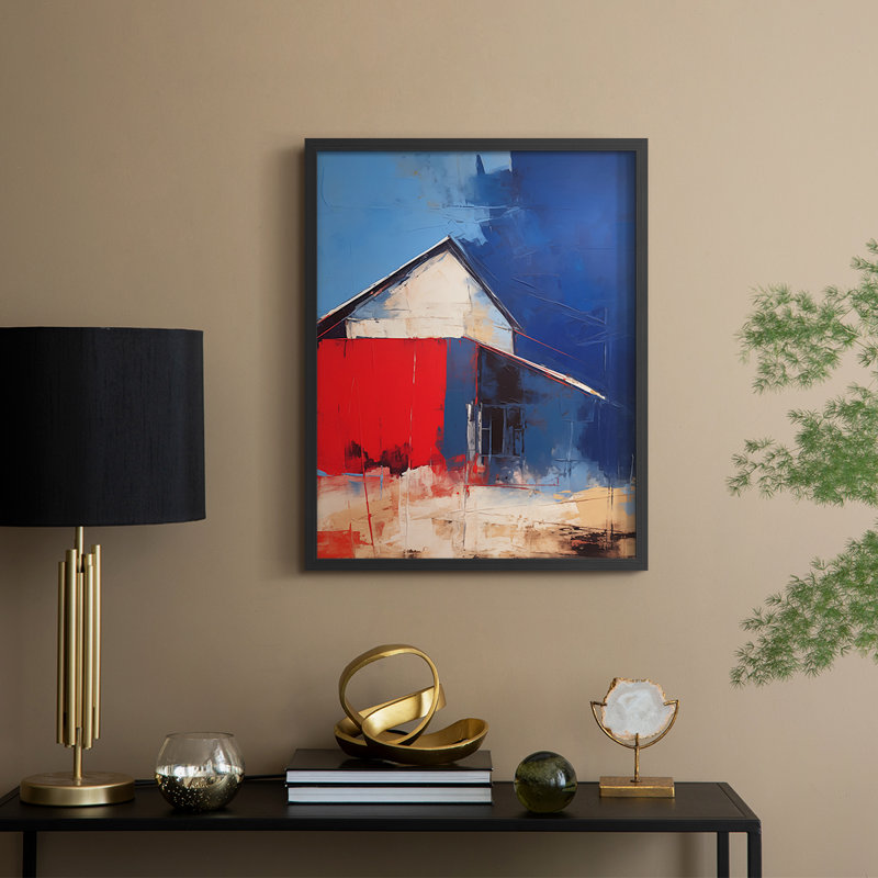 Paysages série Cxxiv - reproduction encadrée de qualité supérieure - prête à être accrochée - aucun clou requis