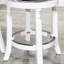 Tabouret de bar 30 po, blanc avec siège en tissu gris anthracite, structure robuste, pivotant à 360 degrés, rembourré de mousse, convient pour un tabouret de comptoir blanc, fabrication, cuisine