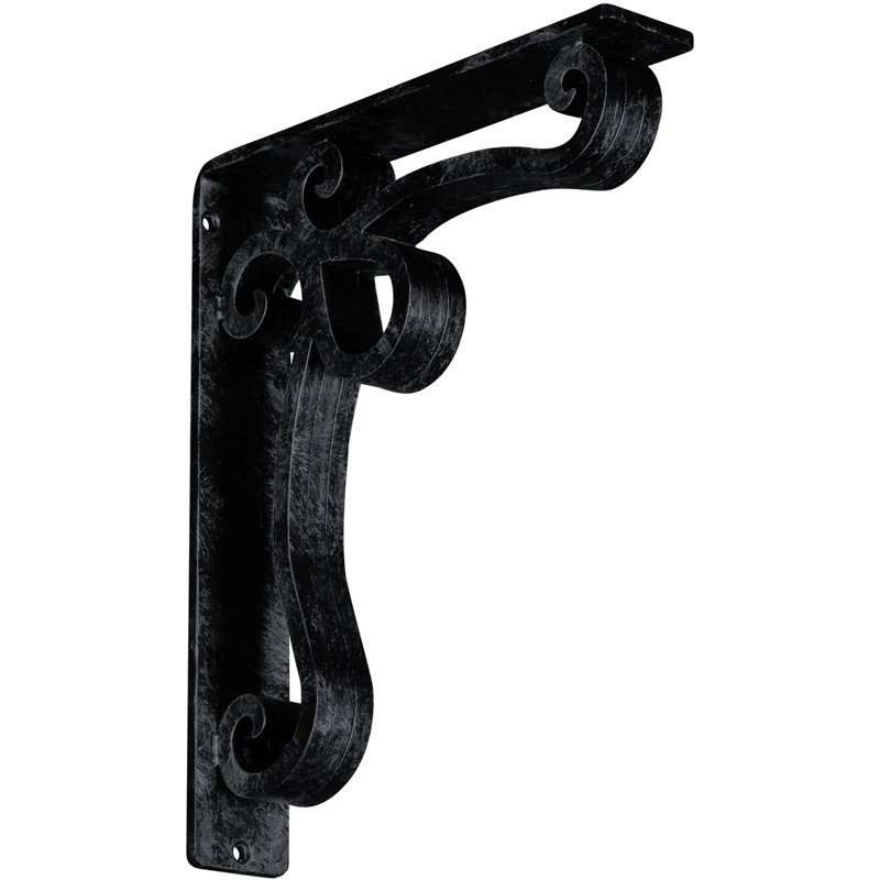 Support en fer forgé Orleans, Étain antique, H 12 po x l 2 po x P 10 po