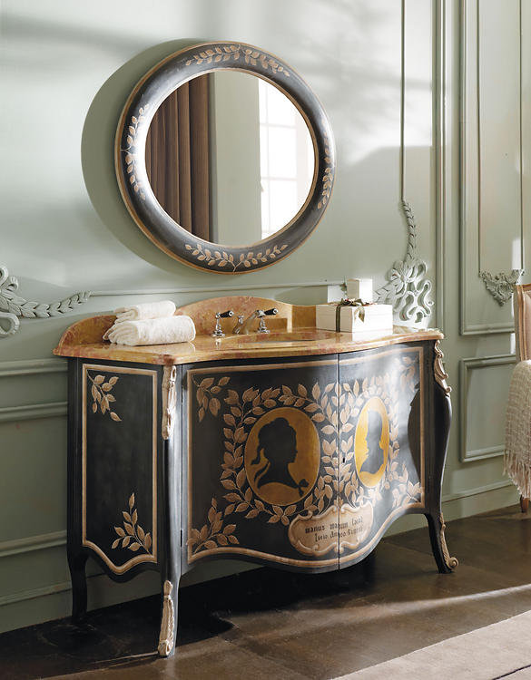 Handpainted 53" Single Bathroom Vanity Base Only