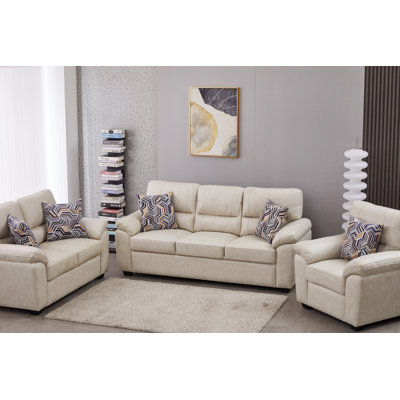 3-Piece Vegan Leather Living Room Set by Latitude Run