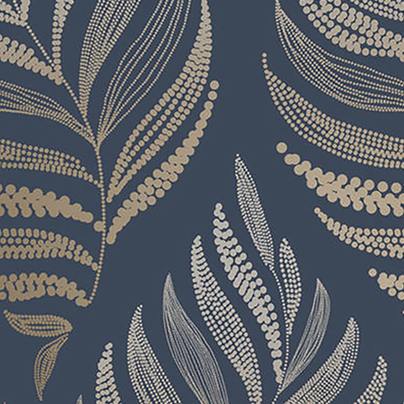 Botanica Floral Metallic Wallpaper Roll, Midnight