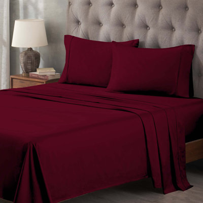 400 Thread Count Egyptian Cotton Blend Solid Deep Pocket Bed Sheet Set