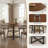 47" Round Extendable Dining Table with Storage, Walnut Finish, Metal Frame, Seats 4-8