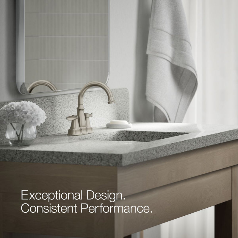 Bellera Centerset Bathroom Sink Faucet, 0.5 Gpm, Chrome