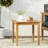 Rustic Wood Table With Slat Ornamentation, 20.59" W X D 18.07" H, Side Of Appearance, 20X20x18.07