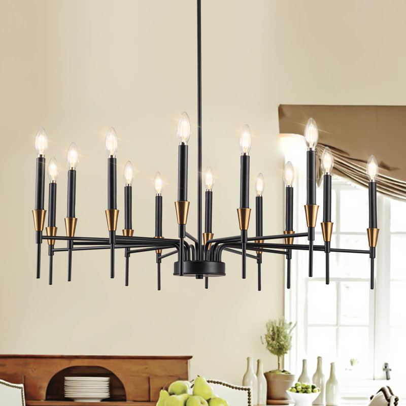 Lustre léger Tomio, H 70,86 po x l 31,49 po x P 31,49 po, 14