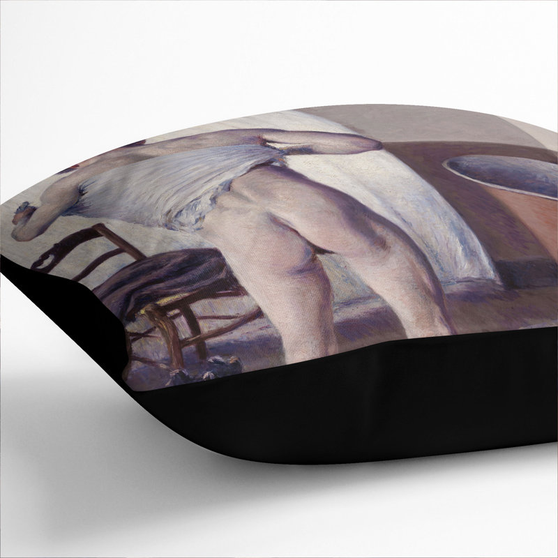 Square Cushion, 55cm H x 55cm W x 20cm D, Black