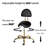 Drafting Chair,Ergonomic Saddle Stool With Back Support,Tall Adjustable Rolling Stool Black Gold-417374310
