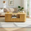 Table basse ovale de luxe moderne de 46,5 po avec tiroirs et compartiments de rangement-821537829