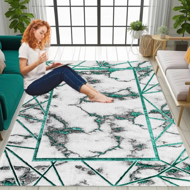 Marble Indoor / Outdoor Area Rug, Rectangle 120 x 170 cm