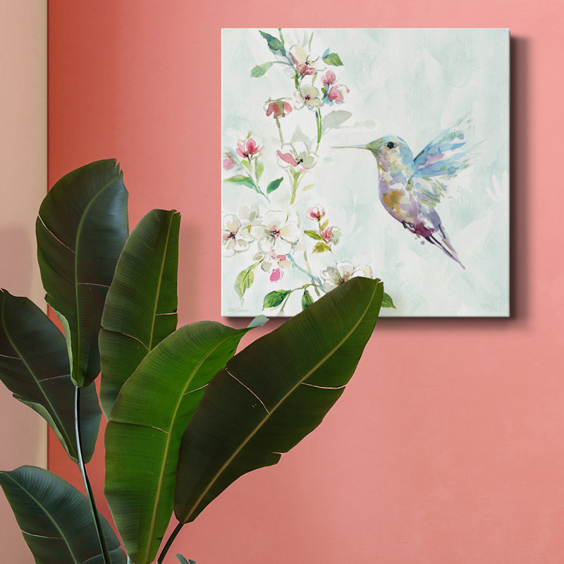 Colibri II - reproduction d'art sur toile tendue, H 10 po x l 10 po x P 1,5 po