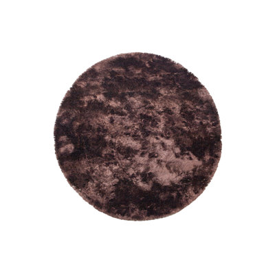 Round Praline Solid Colour 200cm X 200cm Area Rug