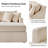 Berte 45" W Modern Farmhouse Corduroy Slipcovered Chaise Lounge with 3 Pillows-103967792