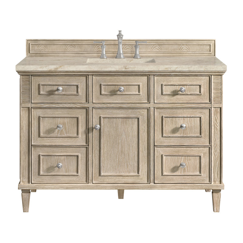 Lorelai 48'' W Single Vanity, Whitewashed Oak, 8" Widespread, Tajnar Eclos