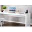 Bureau blanc à haute brillance Bronislava - Design épuré