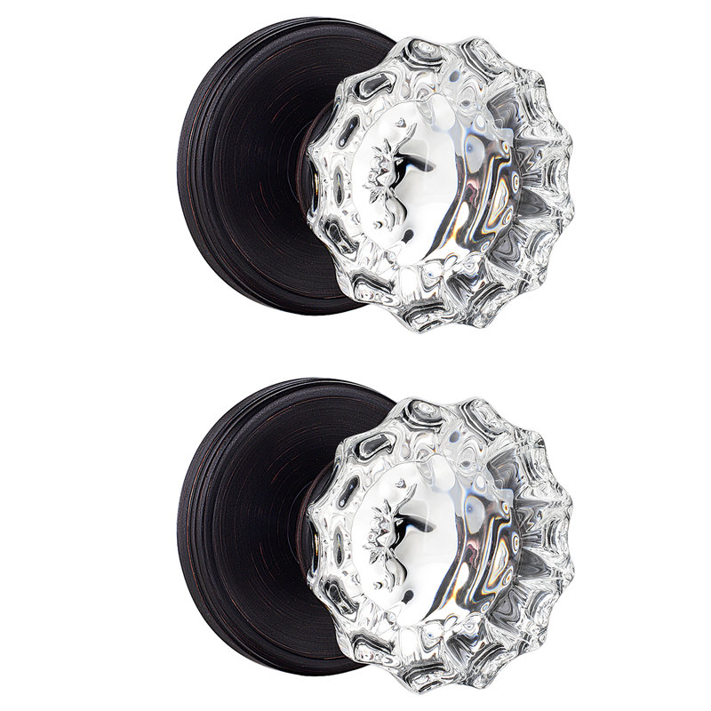 Coolnews Retro Elegant Series - Round Crystal Dummy Door Knobs, Dark Bronze