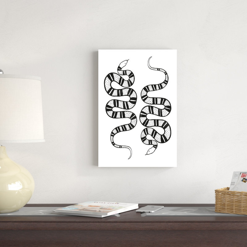 " Epidaurus Snake II " by Emma Scarvey Painting Print, 18" H x 12" W x 1.25" D