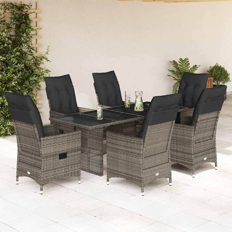  Garden Dining Set Grey