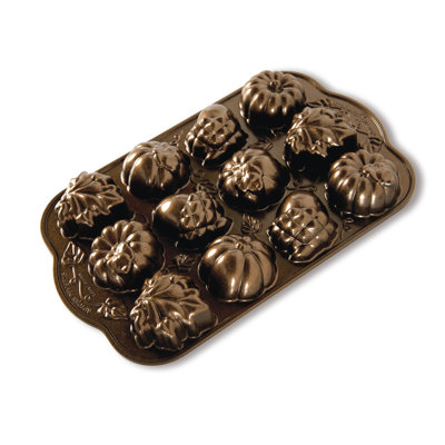 Nordic Ware Non-stick Novelty Autumn Delights Cake Pan In Bronze