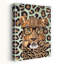 Cool Leopard Glasses Contemporary Cat Animal Nature Wall Art Print by Sarah Manovski - Wrapped Canvas Print-2071256054