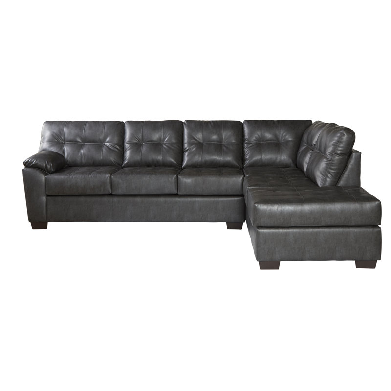 Clingensmith Upholstered L-Shaped Sectional Right Hand Facing, Cinder