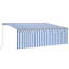 Dakota Fields Polyester Yellow/White Cover Retractable Patio Awning-1831576346-1831576345-1831576291