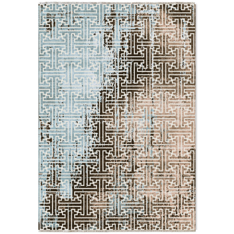 Tapis rectangulaire rectangulaire avec envers antidérapant, Tapis de couloir 4 pi x 8 pi 3 po
