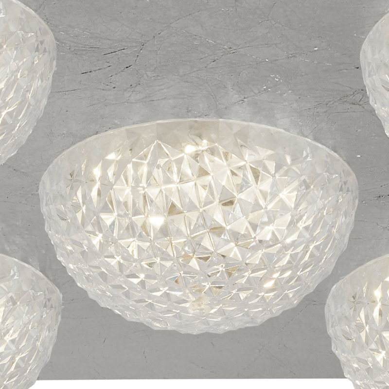 Anyelin Acrylic LED Flush Mount, Silver