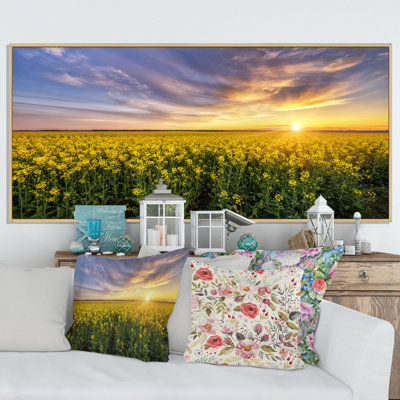 «Sunset Rape Fields» - photographie sur toile