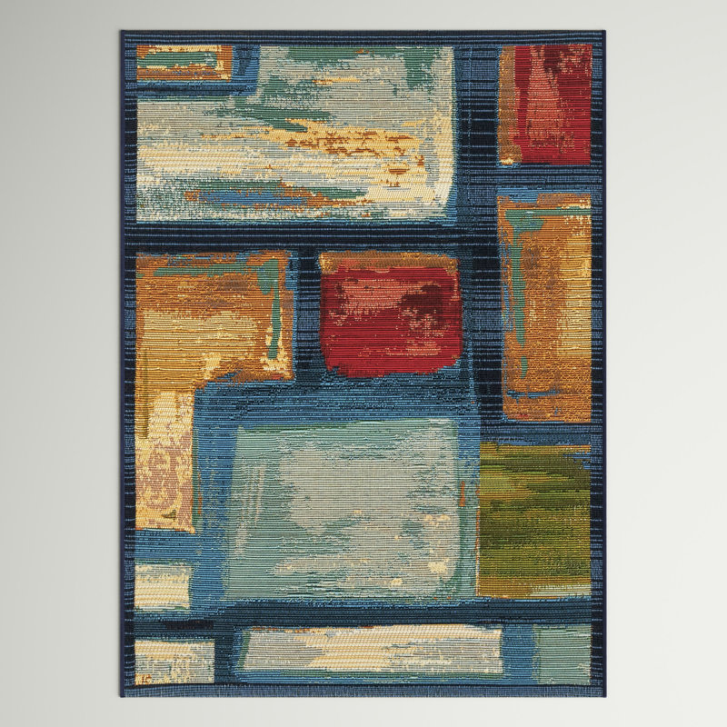 Merrimac Washable Geometric Indoor / Outdoor Rug, Runner 2'7" x 5'3"