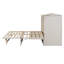 Lit escamotable double pleine grandeur avec grands tiroirs de rangement, lit pliant blanc et peu encombrant-815061293-815061295