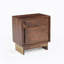 Table de chevet en bois avec 1 tiroir, finition noyer
