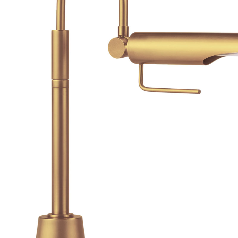Raven Task Lamp, Natural Brass