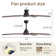 132cm Modern Dual-purpose Ceiling Fan Light with Remote Control