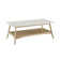 Parker Modern Coffee Table with Open Shelf & White Top