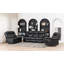 Ensemble de salon inclinable manuel 3 pièces avec porte-gobelets-1027008049