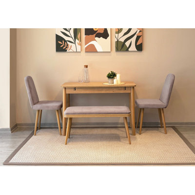 Ensemble de table et chaises de salle à manger extensible D urguard (4 pièces)