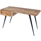 Anuri Natural Wood & Metal Desk