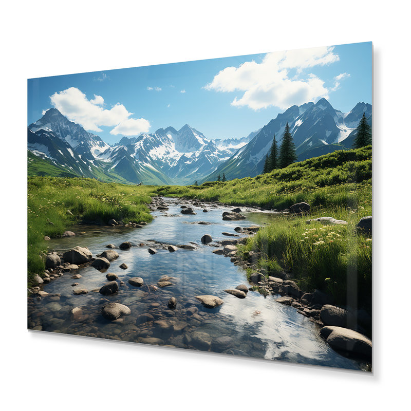 Paysage de l'Alaska I - impression sans cadre sur métal, H 12 po x l 20 po x P 1 po