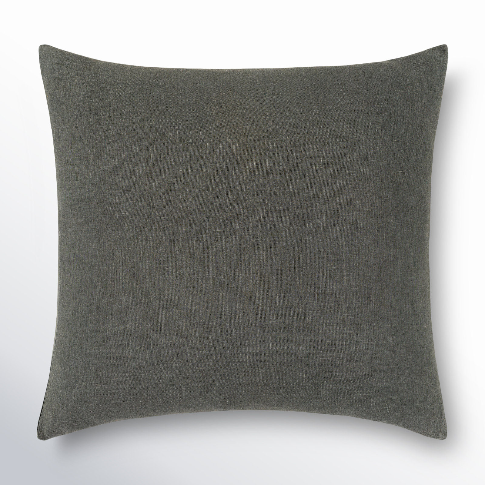 Pia Linen Sham Set, Dark Green