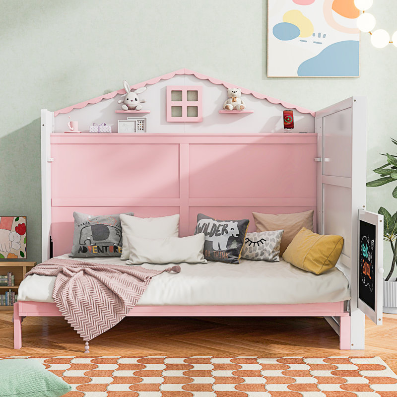 Lit escamotable avec USB Argil Wood House, Double